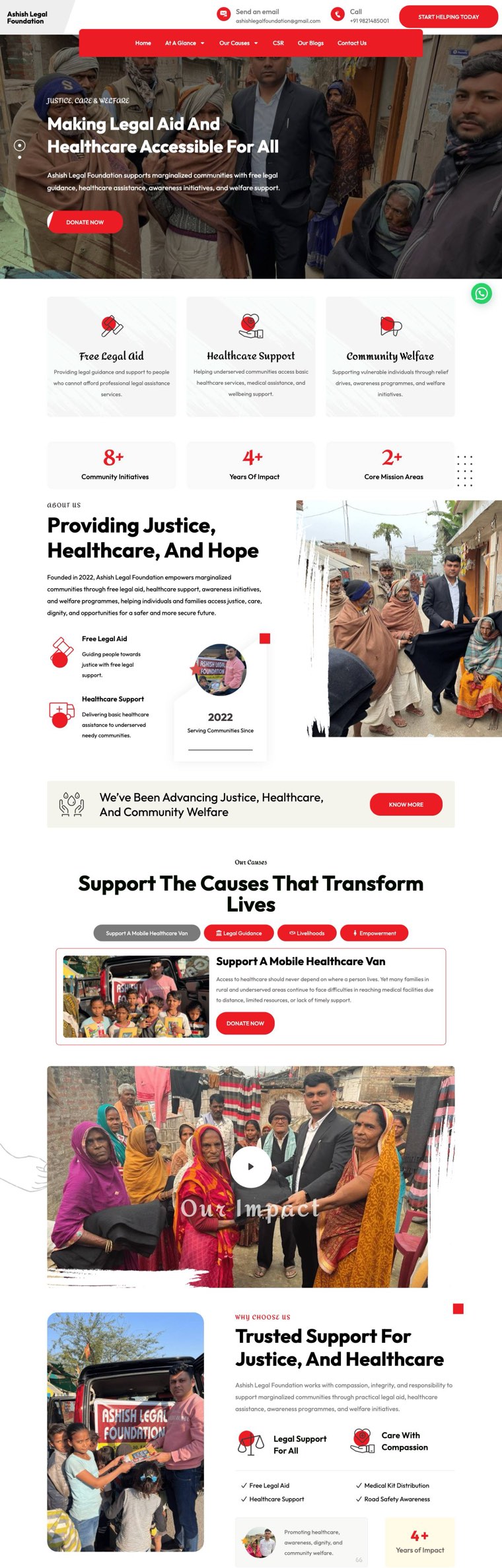 Ashish Legal Foundation website by Govindani Infotech