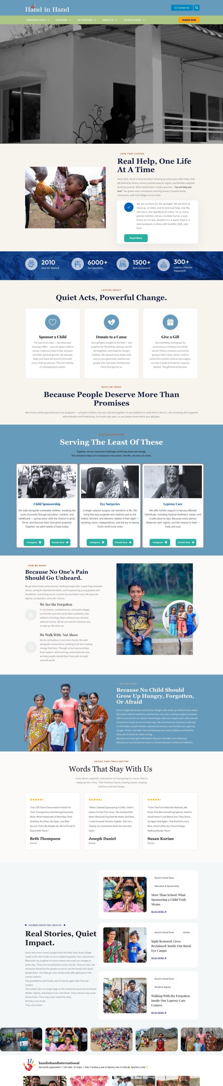 Hand in Hand We Can — US NGO website by Govindani Infotech