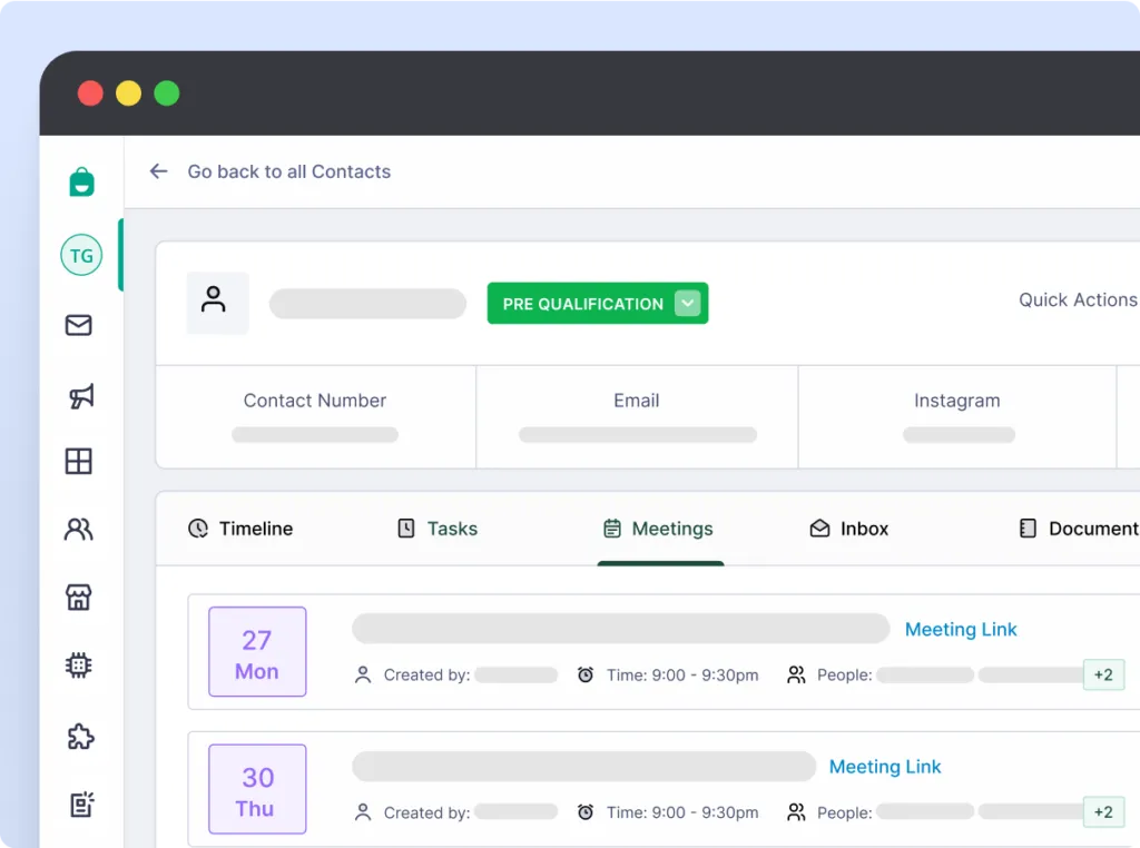 Desktop CRM Dashboard