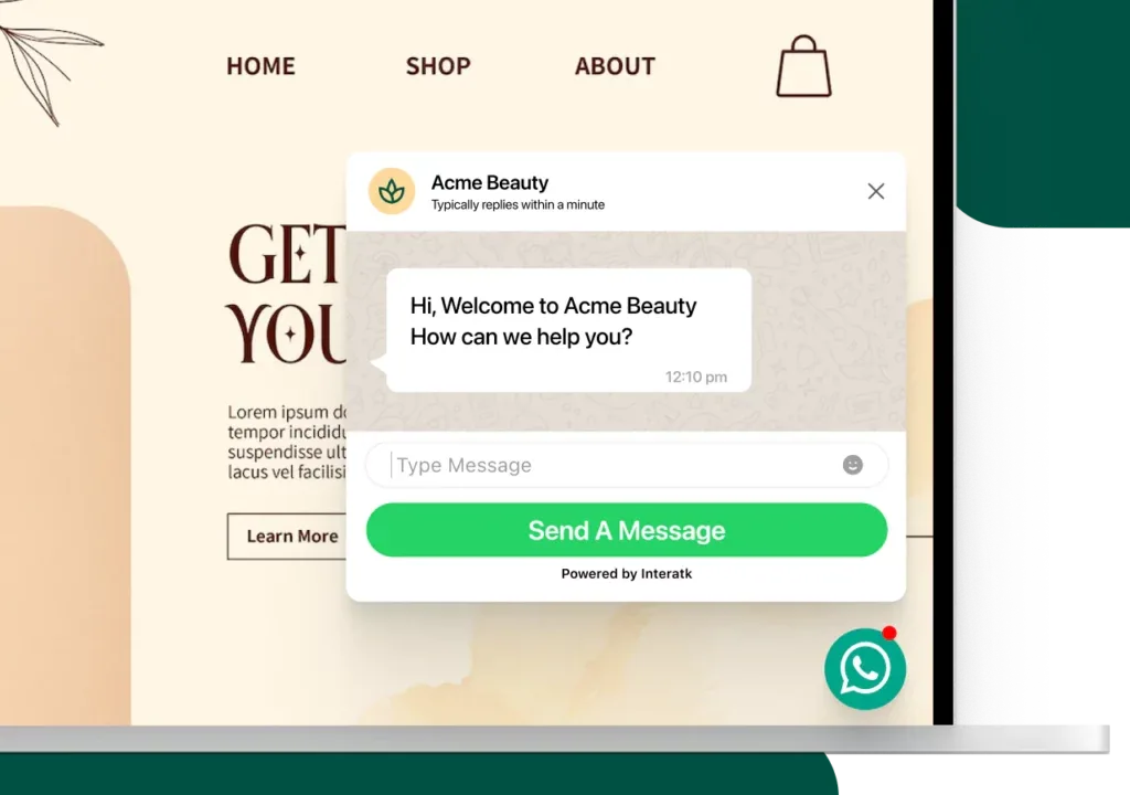 WhatsApp Chat Widget Preview